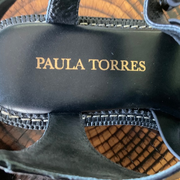 Paula Torres Flatform Madson chunky leather sandals US 6 EU 37 Black - Picture 3 of 10